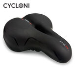 Cycloni Ergonomisch Fietszadel - Inclusief Zadelstrop - Zwart/Rood - Unisex