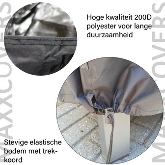 Loungesethoes L Vorm - 235x235x90x70 cm