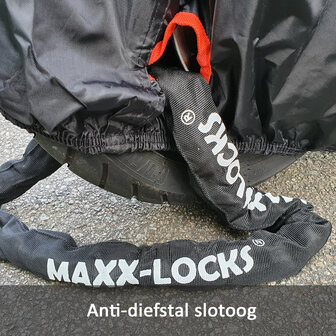 Motorhoes / Scooterhoes / Brommerhoes - Zwart - Maat M + WS (Windscherm Scooter) - A-kwaliteit