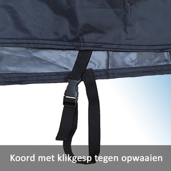 Motorhoes / Scooterhoes / Brommerhoes - Zwart - Maat M + WS (Windscherm Scooter) - A-kwaliteit