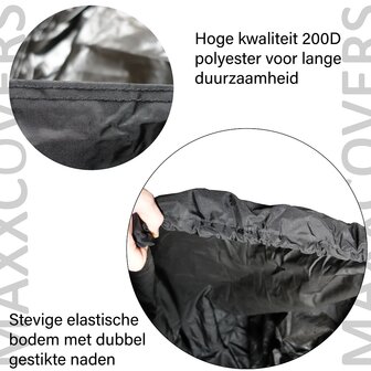 Bakfiets Beschermhoes Cargo 2 Wieler - Zwart - A-kwaliteit