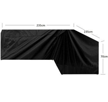 Loungesethoes L Vorm - 235x235x90x70 cm