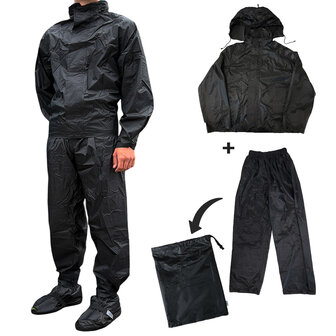 Maxxcovers Regenpak Met Capuchon &ndash; Inclusief Luxe Draagtas - Maat XXL - Zwart 