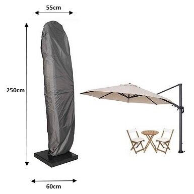 Levering gallon huren Parasolhoes Zweefparasol met Rits en Stok kopen? | Maxxcovers.nl