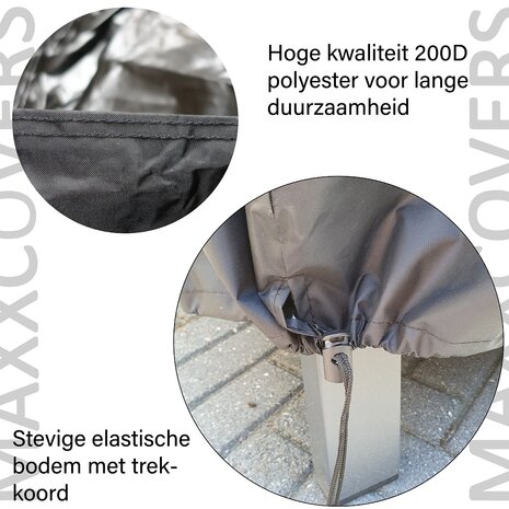 Loungesethoes L Vorm - 235x235x90x70 cm