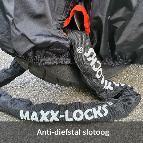 Motorhoes / Scooterhoes / Brommerhoes - Zwart - Maat M + WS (Windscherm Scooter) - A-kwaliteit