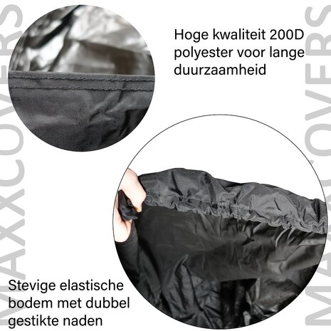 Bakfiets Beschermhoes Cargo 2 Wieler - Zwart - A-kwaliteit