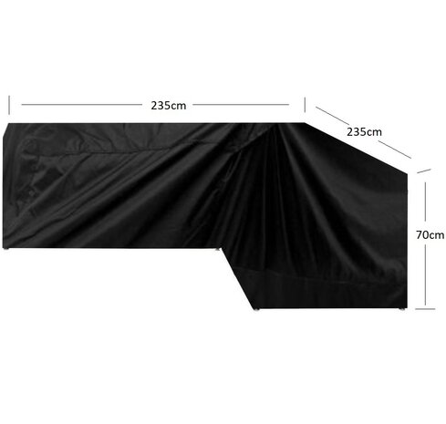 Loungesethoes L Vorm - 235x235x90x70 cm