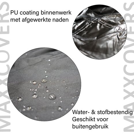 Terrasverwarmer Beschermhoes - Zwart - Met Rits & Koord