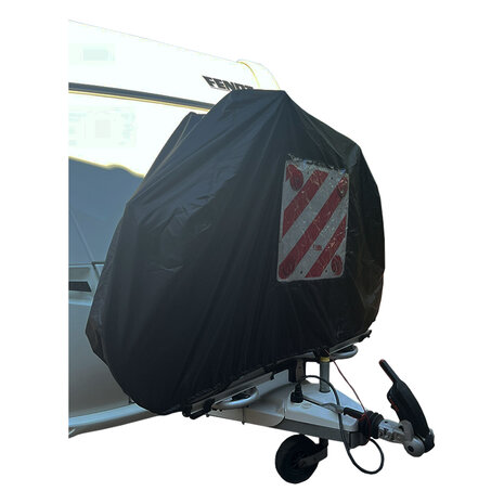 Fietsendrager hoes – Met insteek vak- hoes voor 1 of 2 fietsen - 150D Polyester - Camper en Caravan - Zwart