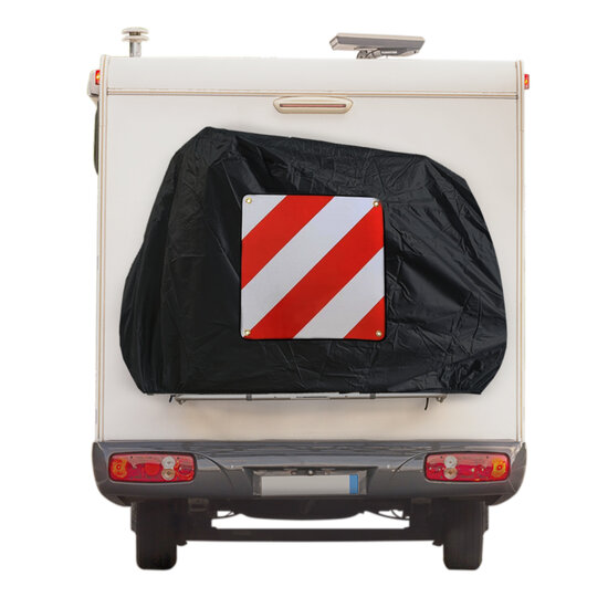 Fietsendrager hoes - Met insteek vak - Hoes voor 1 of 2 fietsen - 300 D polyester - Camper en Caravan - Zwart