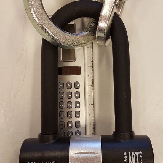 Kettingslot ART 4 120 cm Top Lock met loop + U-beugel voor scooter of motor