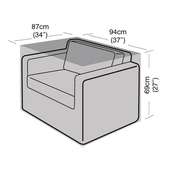 Loungesethoes - 1-zitsbank - Tuinstoel - Zwart - 94X87X69cm 