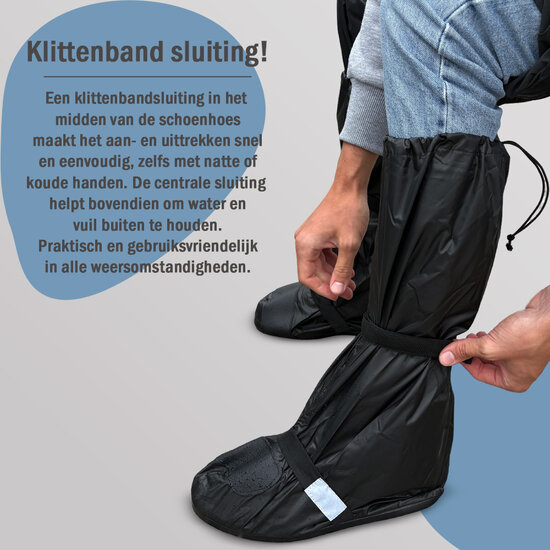 Maxxcovers Overschoenen / Regenschoenen  - Waterdicht -  Maat 44/45 - Zwart