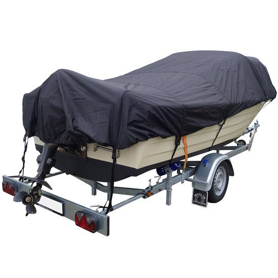 Boothoes afdekzeil - Zwart - Maat D: 515-575 x 243 cm (l x b)