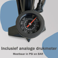 Cycloni Fietspomp met Manometer