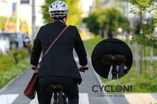 Cycloni Ergonomisch Fietszadel - Inclusief Zadelstrop - Zwart/Rood - Unisex