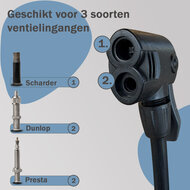 Cycloni Fietspomp met Manometer