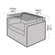 Loungesethoes - 1-zitsbank - Tuinstoel - Zwart - 94X87X69cm 