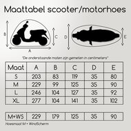 Scooterhoes - Alpha cover - Piaggio MP3 - Maat M &amp; L