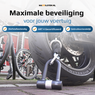 Kettingslot 120cm met loop + verlengde U-beugel van Maxx-Locks