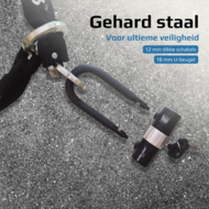 Kettingslot 120cm met loop + verlengde U-beugel van Maxx-Locks