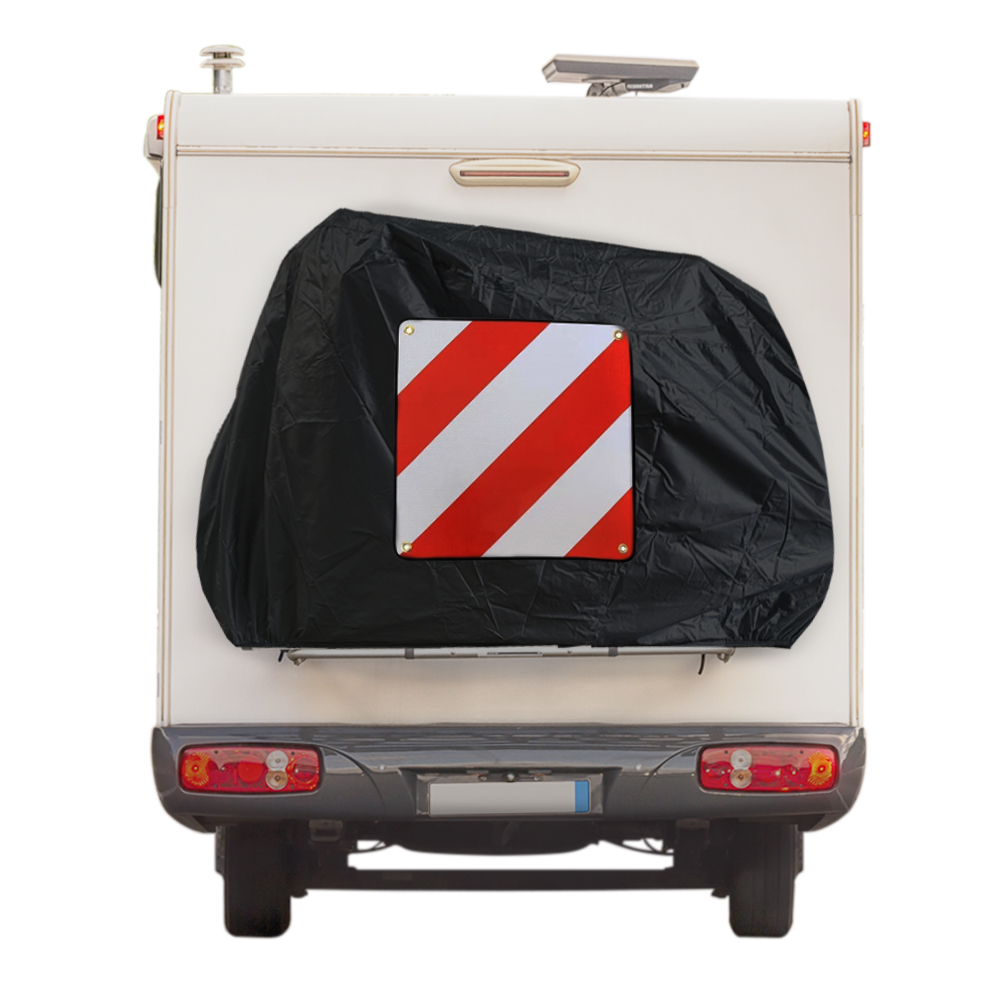 Fietsendrager hoes - Met insteek vak - Hoes voor 1 of 2 fietsen - 300 D polyester - Camper en Caravan - Zwart