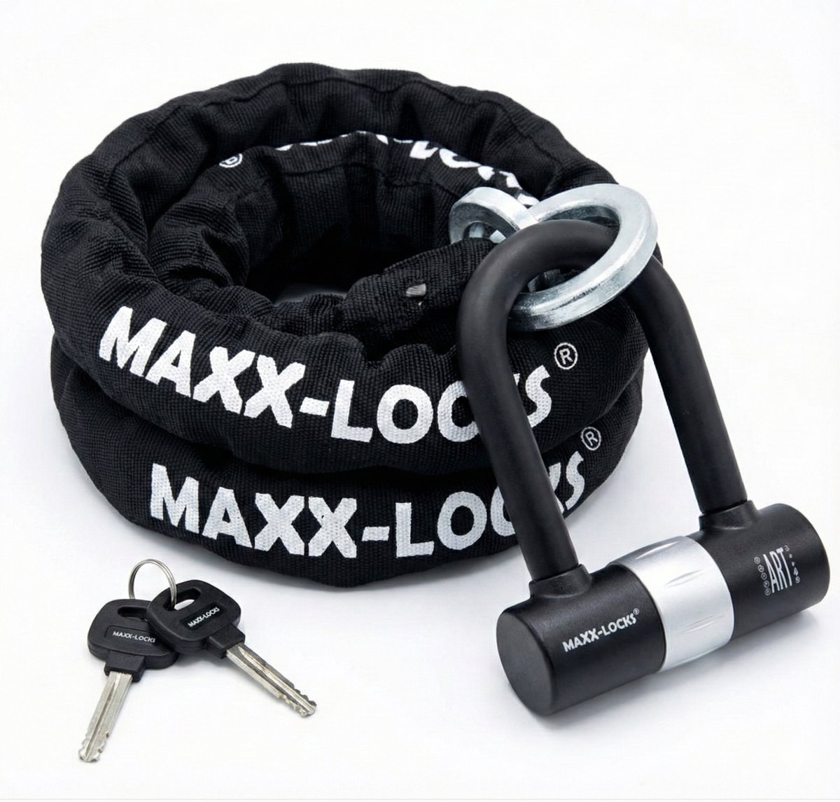 Kettingslot ART 4 Maxx-Locks Tirau met loop + verlengde U-beugel - 150 cm