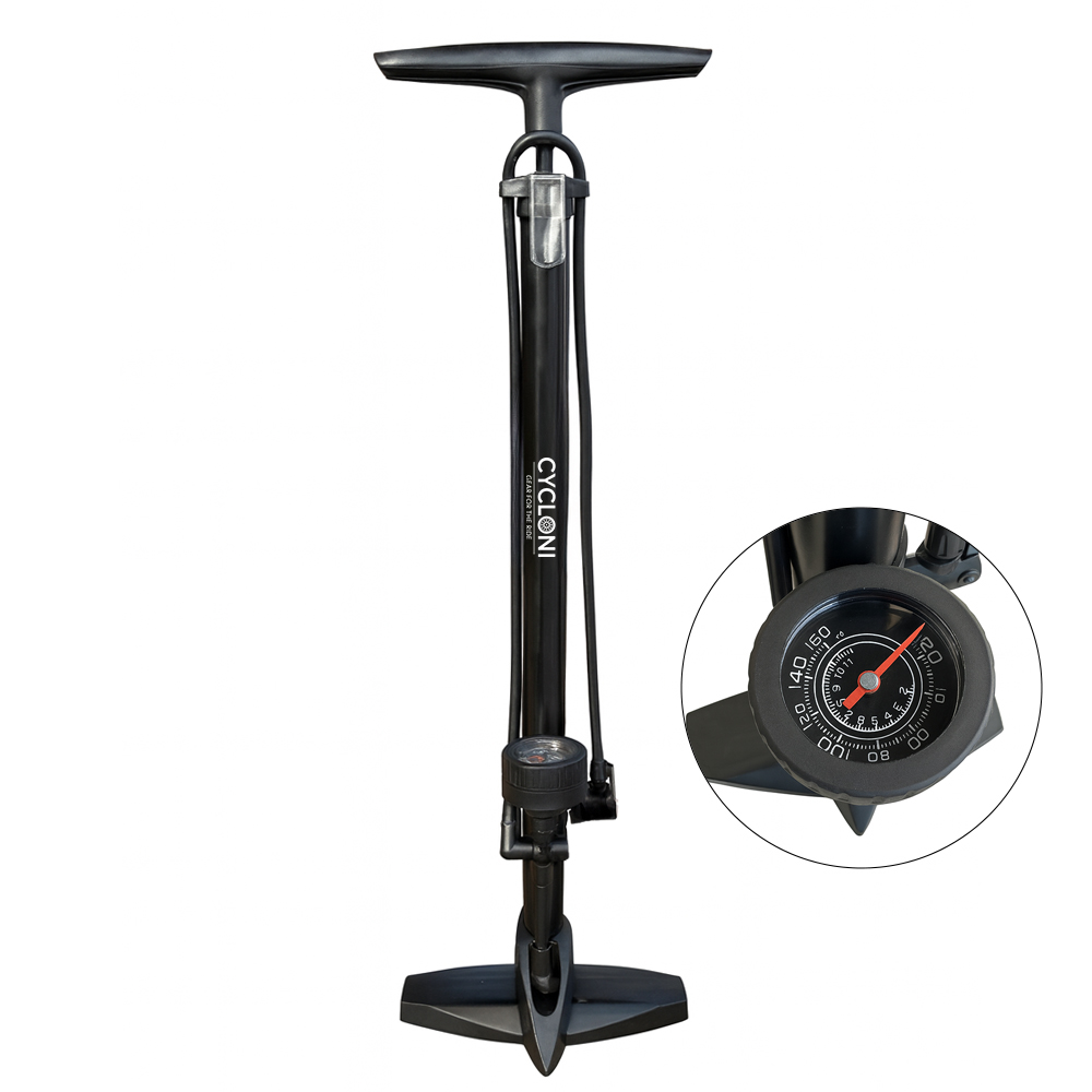 Cycloni Fietspomp met Manometer