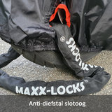 Motorhoes / Scooterhoes / Brommerhoes - Zwart - Maat M + WS (Windscherm Scooter) - A-kwaliteit_