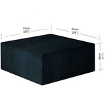 Beschermhoes Loungeset Tafel - Voetenbank - Vierkant - 74X74X28cm - Zwart Beschermhoes Loungeset Tafel - Voetenbank - Vierkant - 74X74X28cm - Zwart