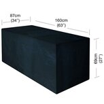 Loungesethoes - 2-zitsbank - Zwart - 160X87X69cm Loungesethoes - 2-zitsbank - Zwart - 160X87X69cm